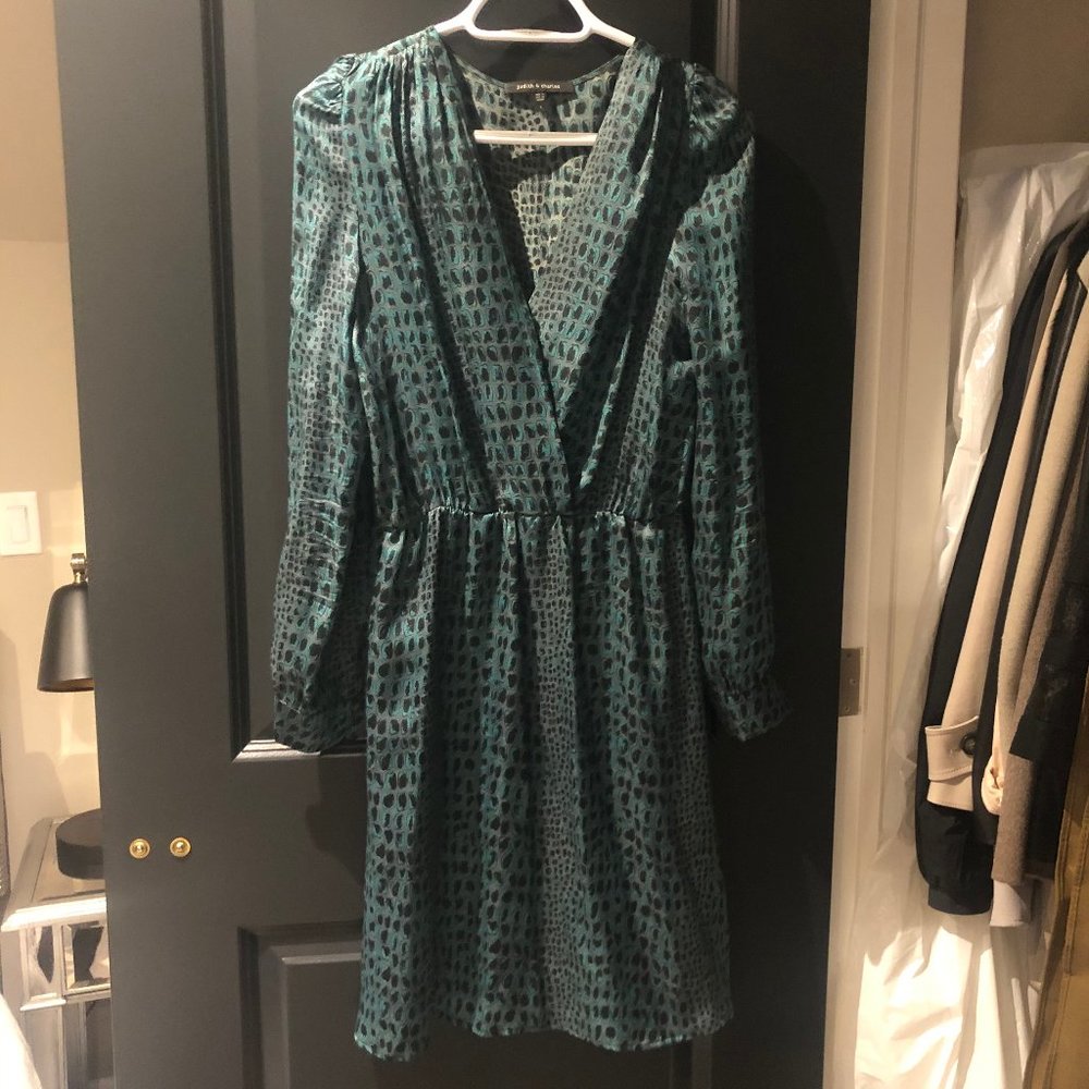 Judith & Charles Green Printed Dress - size 8